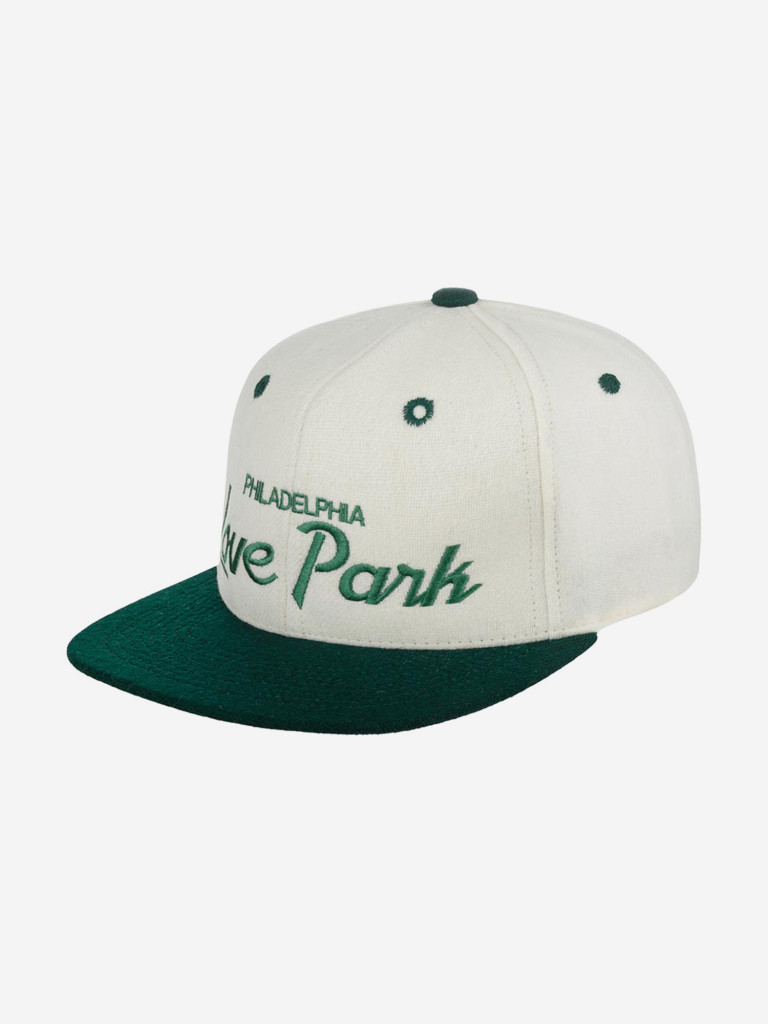 Бейсболка с прямым козырьком HOOD 101-MWL002-PA002-WH Love Love Park Two Tone (белый)