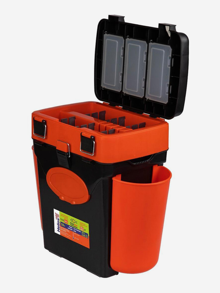 Ящик рыболовный зимний FishBox (10л) оранжевый Helios