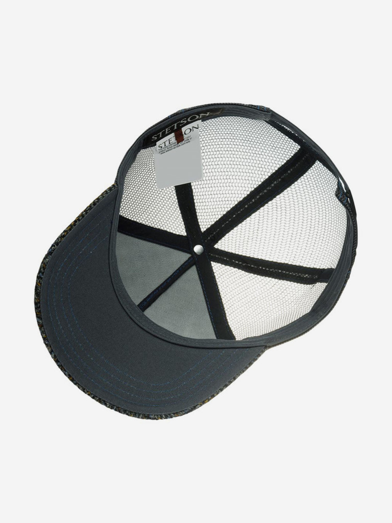 Бейсболка с сеточкой STETSON 7760501 TRUCKER CAP HARRIS TWEED (серый)