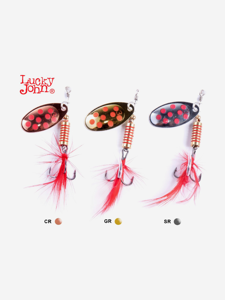 Блесна вращающаяся Lucky John SPIN X ROUND, набор 3 шт.