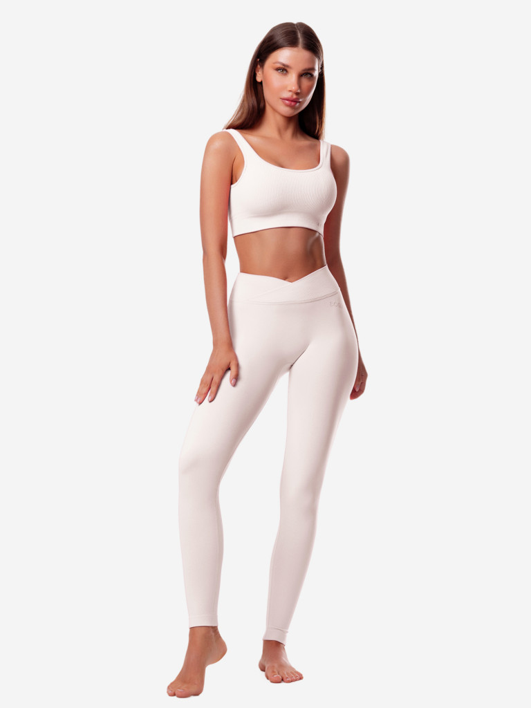 Легинсы спортивные женские SOGU белые LEGGIN SPORT