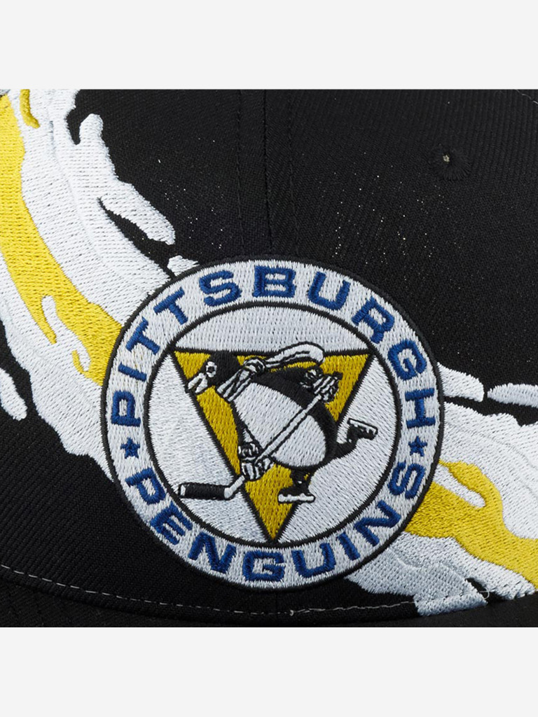 Бейсболка с прямым козырьком MITCHELL NESS 6HSSSH22087-PPEBLCK Pittsburgh Penguins NHL