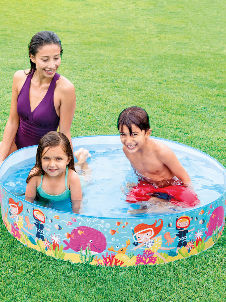 Детский бассейн «Утёнок» 122 х 25 см. с жёсткими бортами. Для детей от 3 лет. INTEX