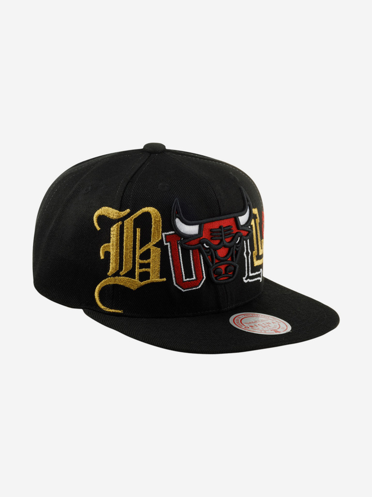 Бейсболка с прямым козырьком MITCHELL NESS HHSS3180-CBUYYPPPBLCK Chicago Bulls NBA (черный)