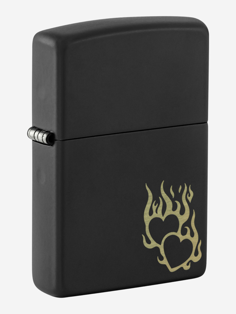 Зажигалка Zippo Fire Heart Black Matte
