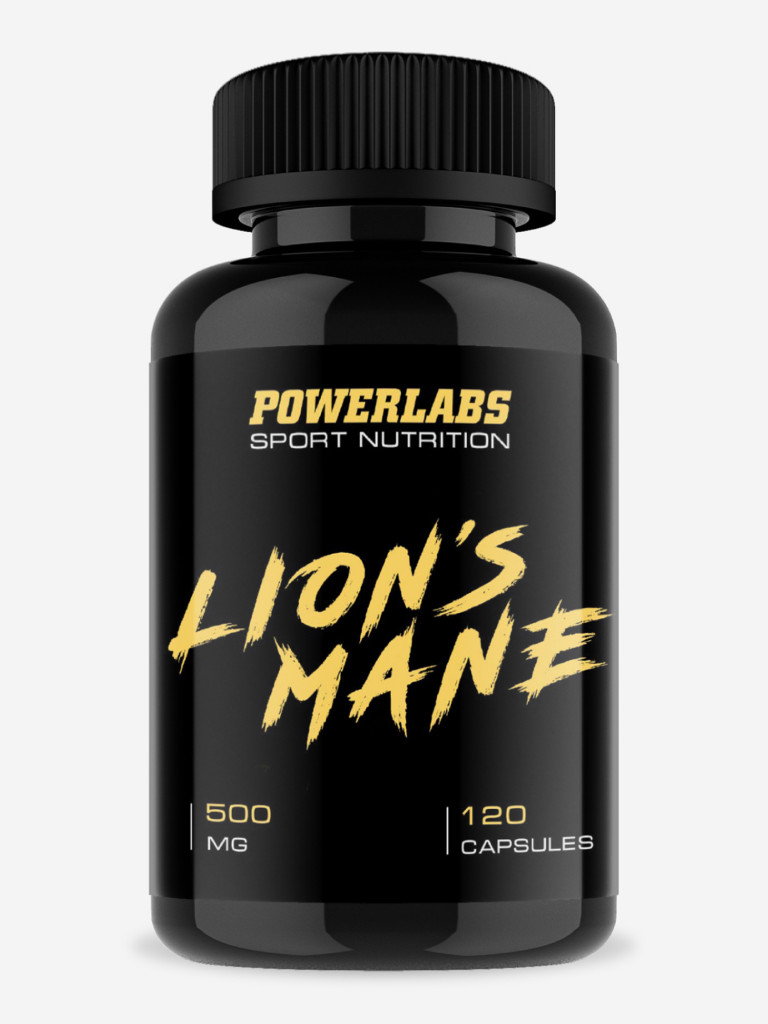 Для памяти, Ежовик гребенчатый мицелий, Powerlabs, 500 мг, 120 капсул