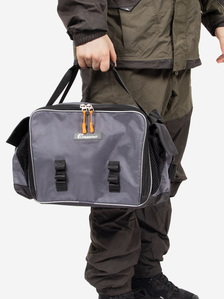 Сумка рыболовная Следопыт Lure Bag L, 40х25х21 см, цвет серый + 5 коробок Luno.