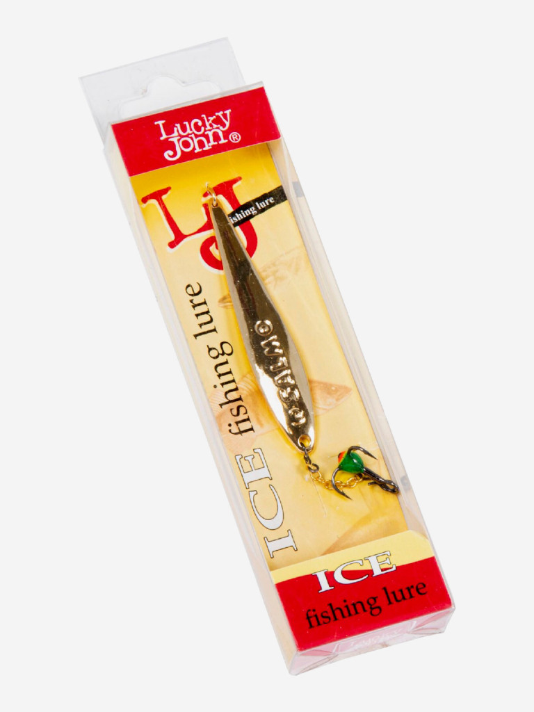Блесна вертикальная зимняя Lucky John S-3-Z с цепочкой и тройником, вес 7 г