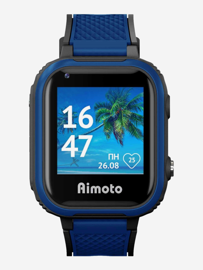 Смарт-часы Кнопка Жизни Aimoto Pro Indigo 4G, 1.44", черный/синий/черный/синий, 9500102