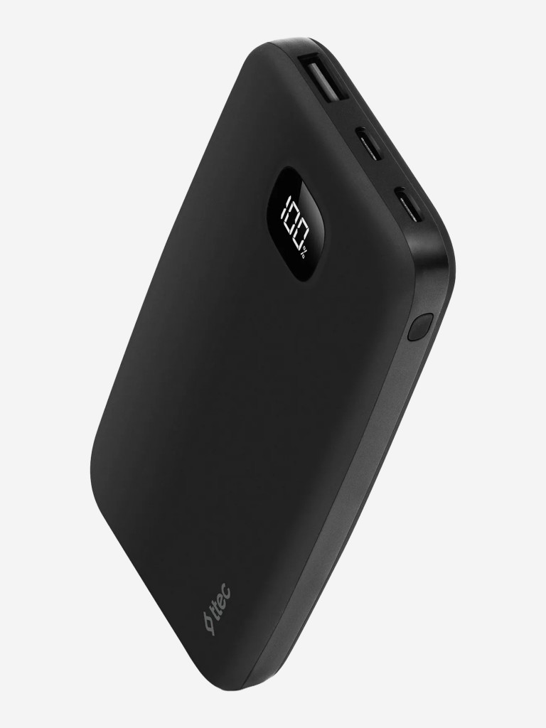 Внешний аккумулятор TTEC ChargeUp LCD 10.000mAh. Цвет: черный