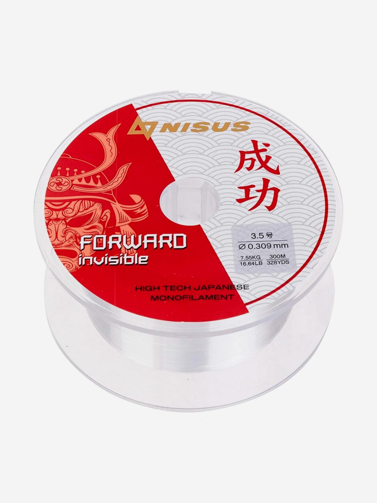 Леска для рыбалки Nisus FORWARD Invisible Nylon 0,309мм, 300м, 7,55кг, прозрачный