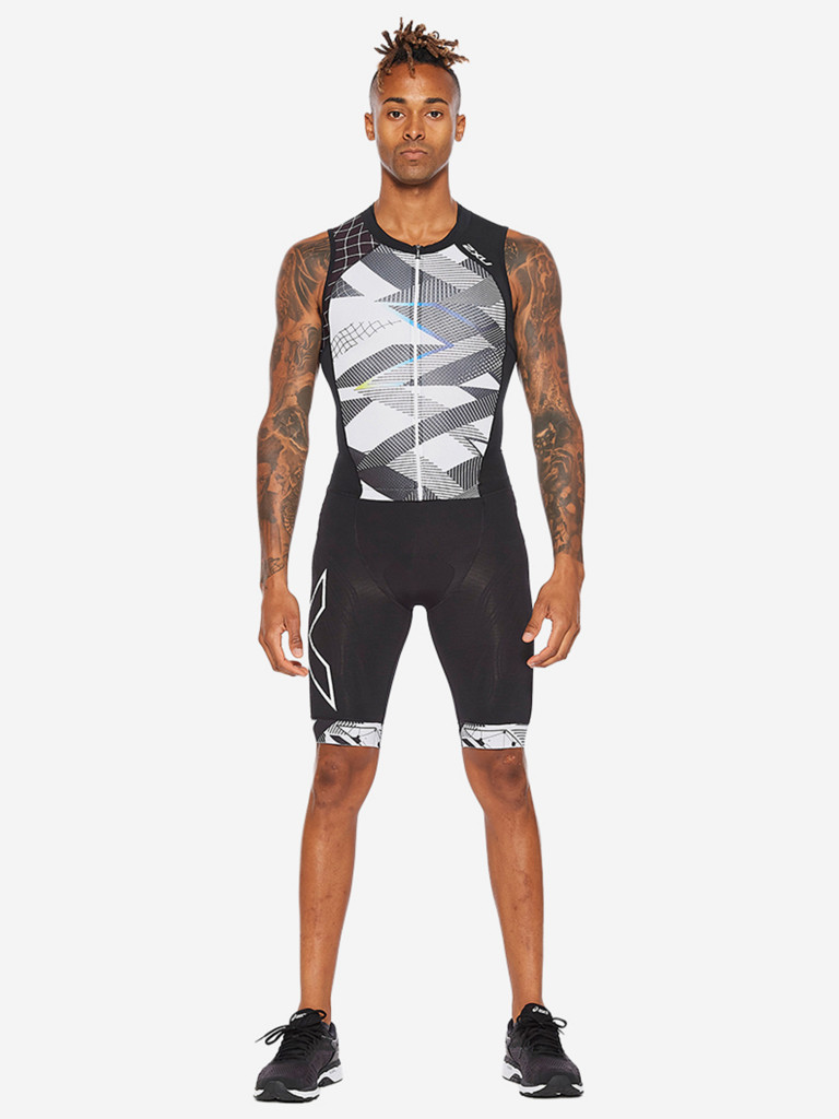 Мужской Компрессионный Костюм 2XU Compression Full Zip Trisuit
