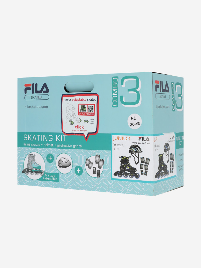 Роликовые коньки детские FILA J-One Combo 3 Set