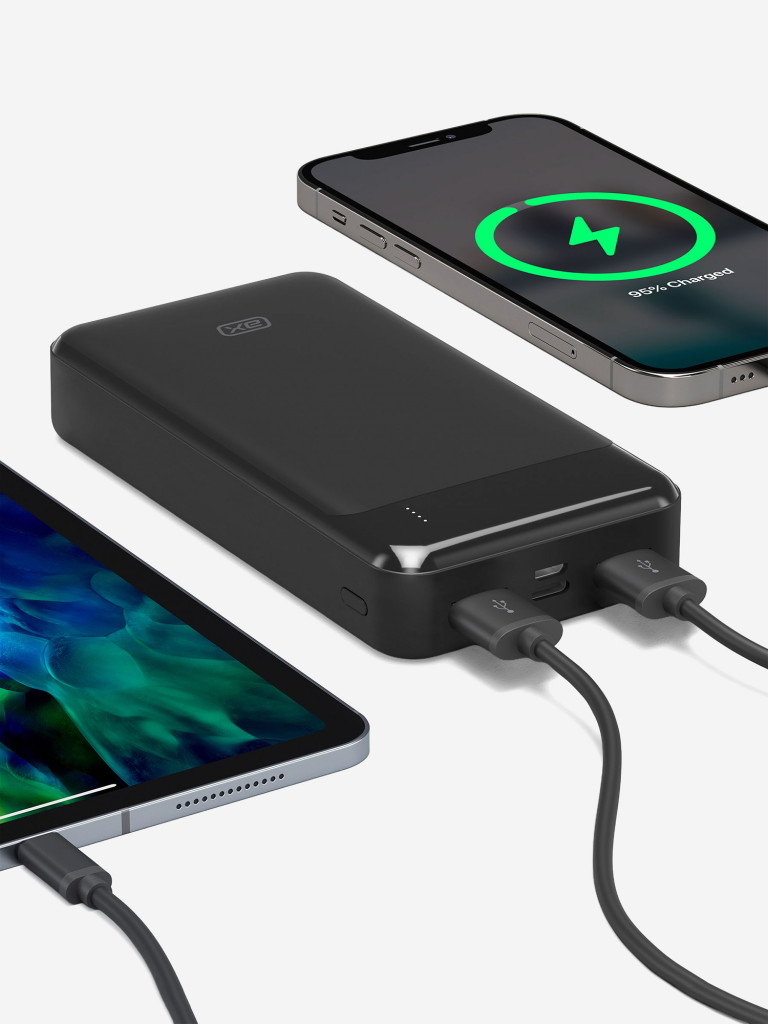Внешний аккумулятор Type-C, 2xUSB, MicroUSB 20000 мА-ч, 10Вт