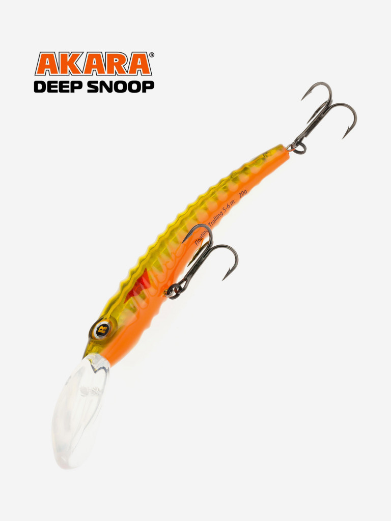 Воблер Akara Deep Snoop 120F минноу плавающий для троллинга на щуку, судака, сома 21гр A54