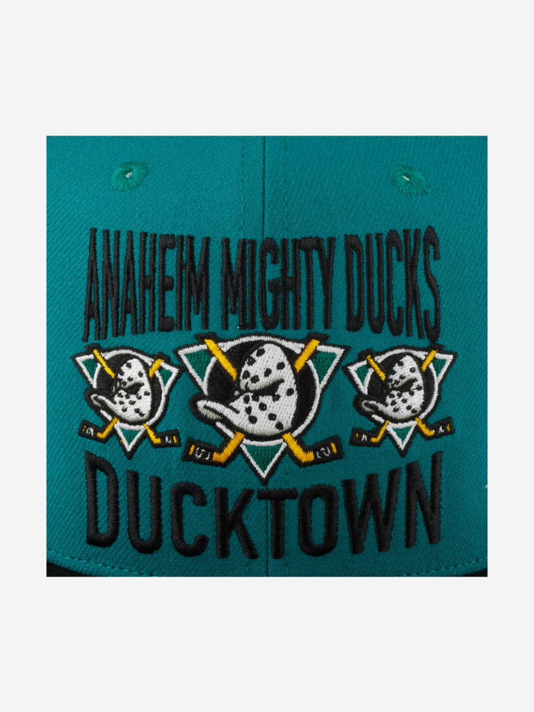 Бейсболка с прямым козырьком MITCHELL NESS HHSS7298-ADUYYPPPTEAL Anaheim Ducks NHL (зеленый)