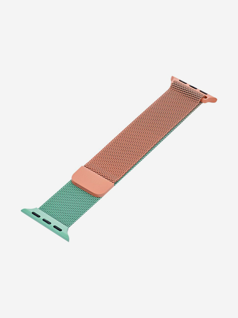 Ремешок для часов Apple Watch 41/40/38 mm Mutural Оригинал, ультралегкий металлический на магните — оранжево-зеленый