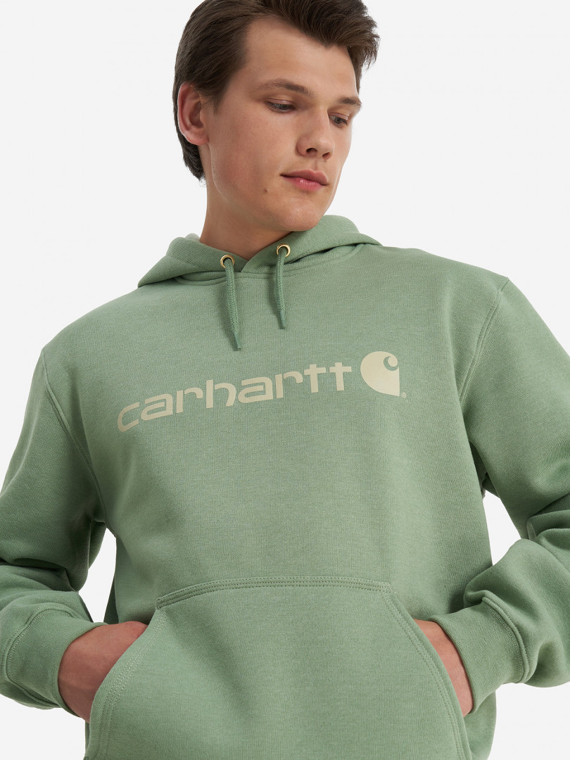 фото Худи мужская carhartt, зеленый