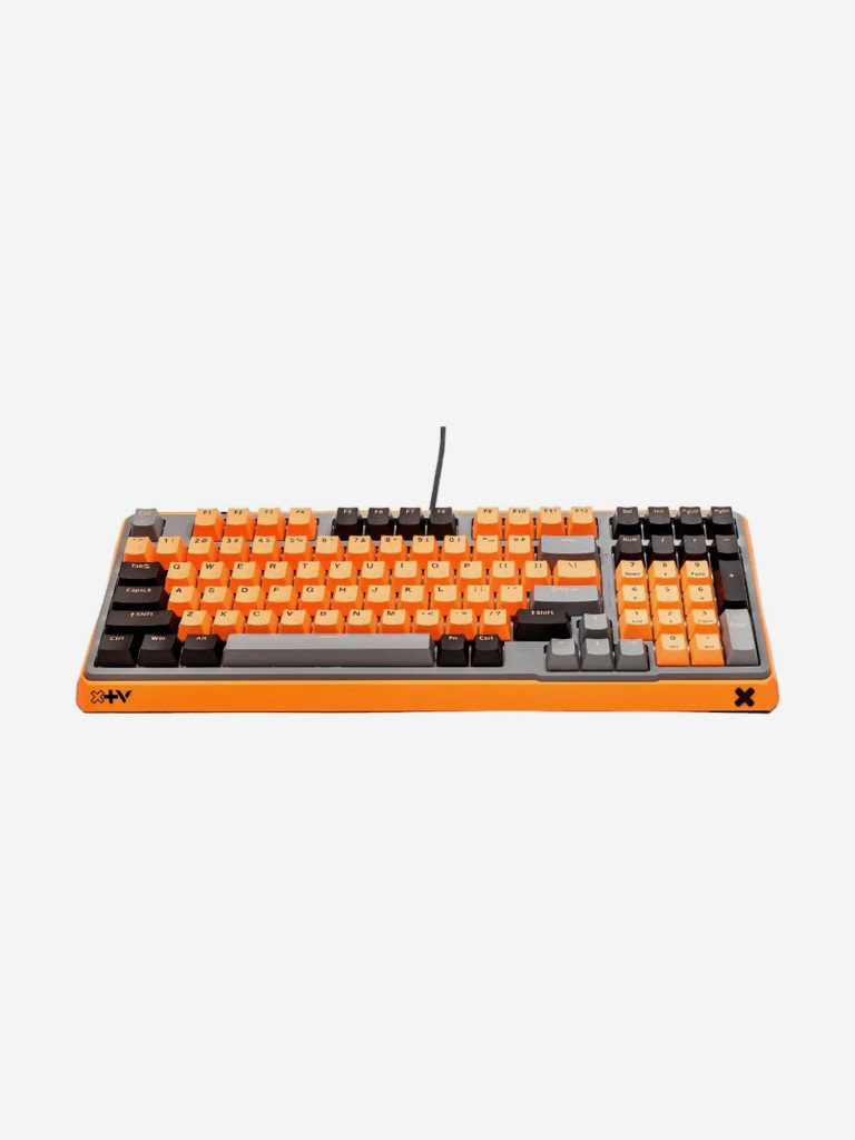 RAPOO Игровая механическая клавиатура проводная ESK750-98, цвет - черный/серый/оранжевый (13293)