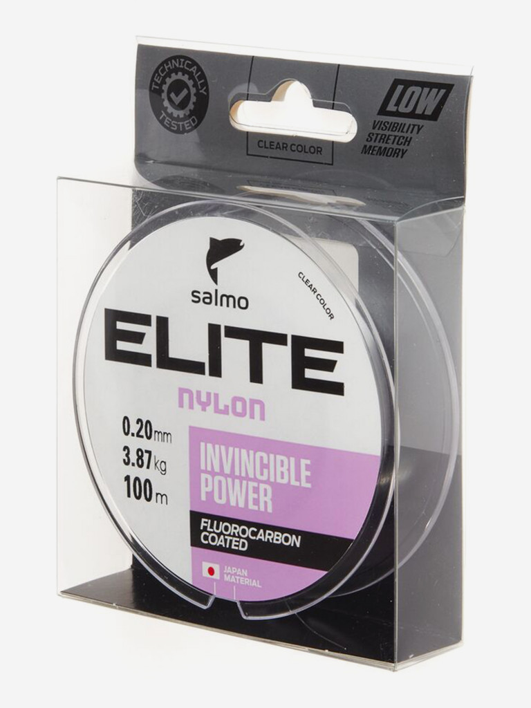 Леска флюорокарбон для летней рыбалки Salmo Elite FLUORO COATED NYLON длина 100 м, диаметр 0,20 мм