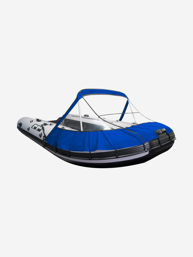 Носовой тент прозрачный для лодки ПВХ 450-490 (синий)
