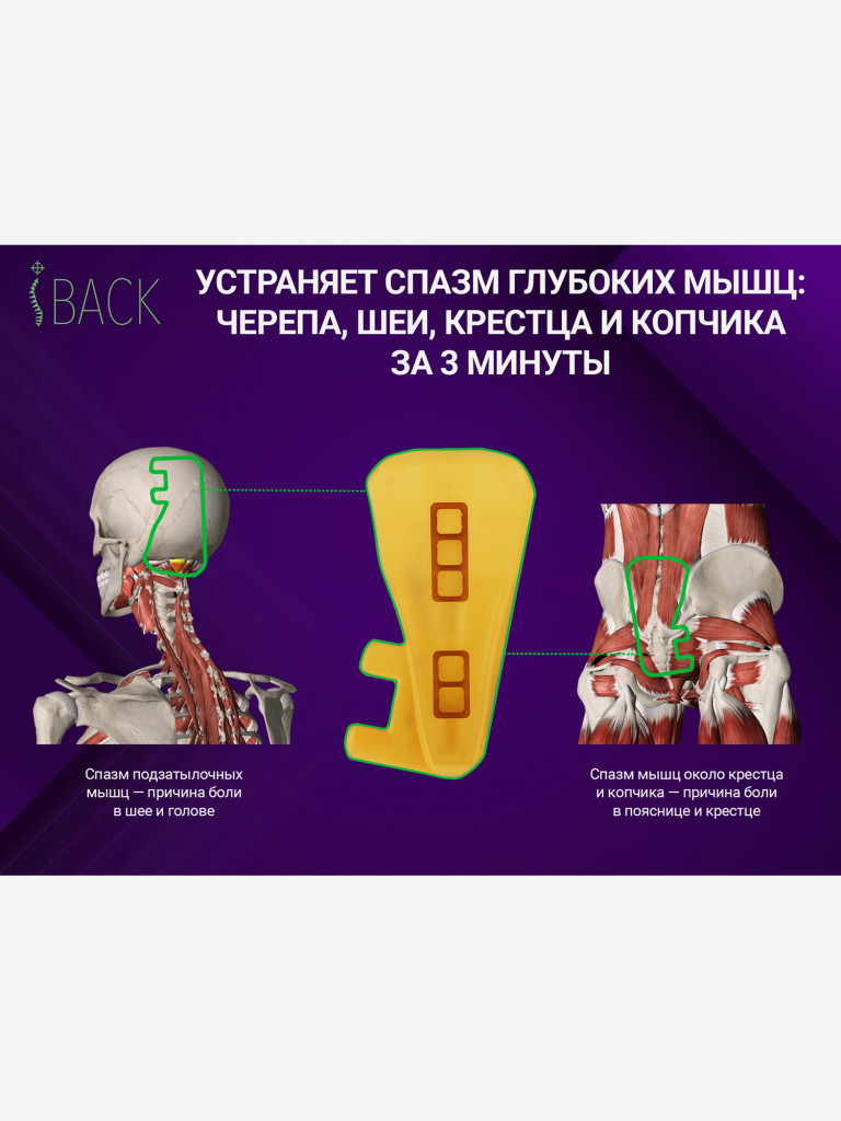 Массажёр для спины, шеи и поясницы iBACK PHYSIO