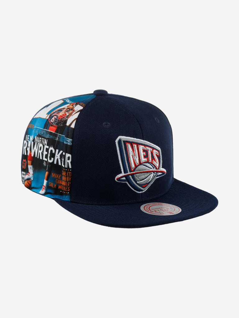 Бейсболка с прямым козырьком MITCHELL NESS 6HSSSH21142-NJNNAVYKMT New Jersey Nets NBA