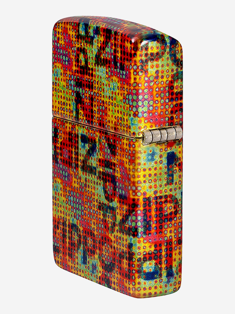 Зажигалка бензиновая ветроустойчивая Zippo Pixel Fusion 540 Tumbled Brass
