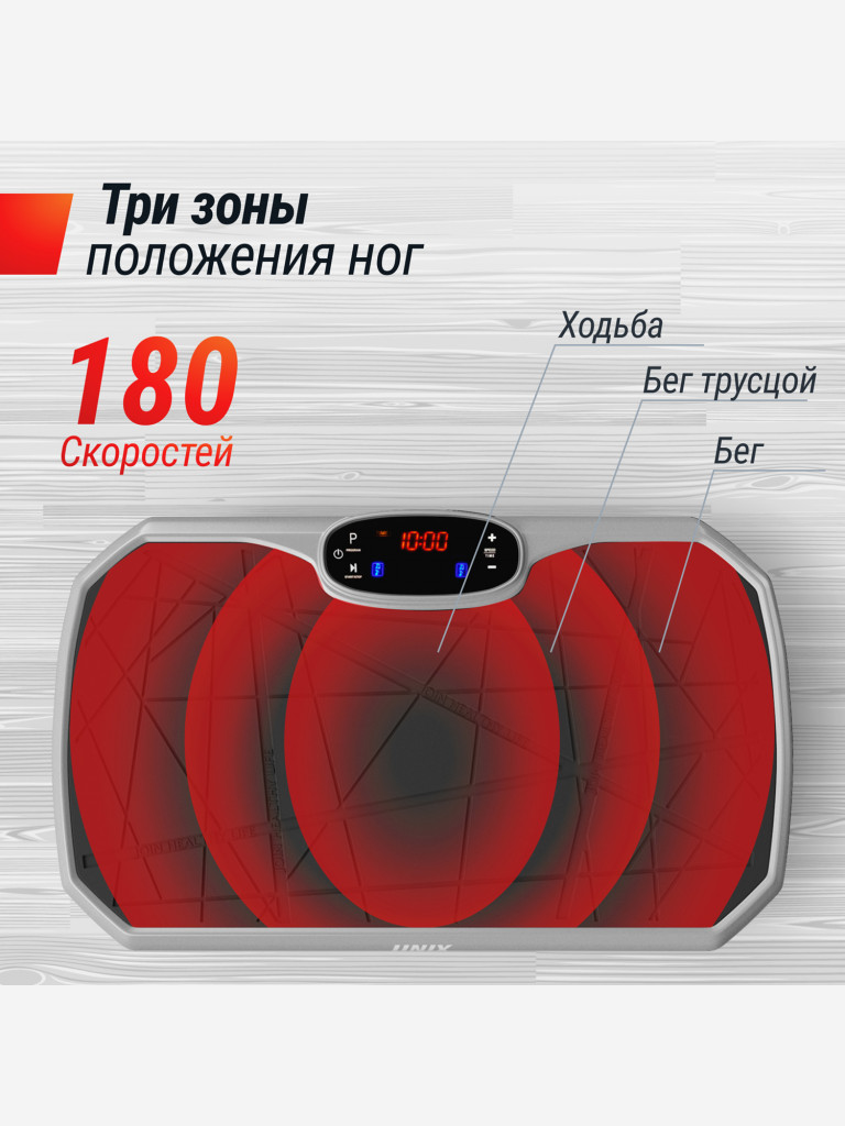 Виброплатформа UNIX Fit Edge 2D серый