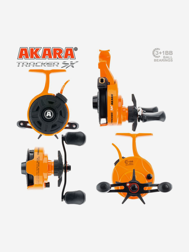Катушка мультипликаторная зимняя Akara Tracker SX 3+1 bb с курком