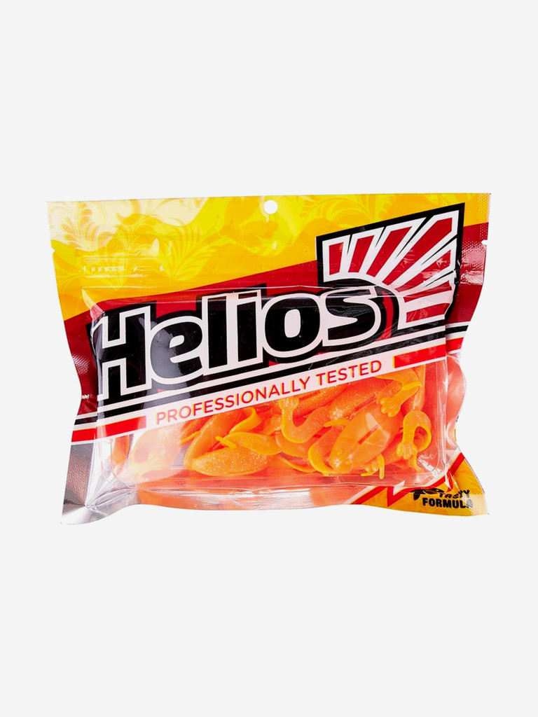 Мягкая приманка лягушка Helios Crazy Frog, 2,36" / 6,0 см, Orange & Yellow, 10 штук (HS-22-015)