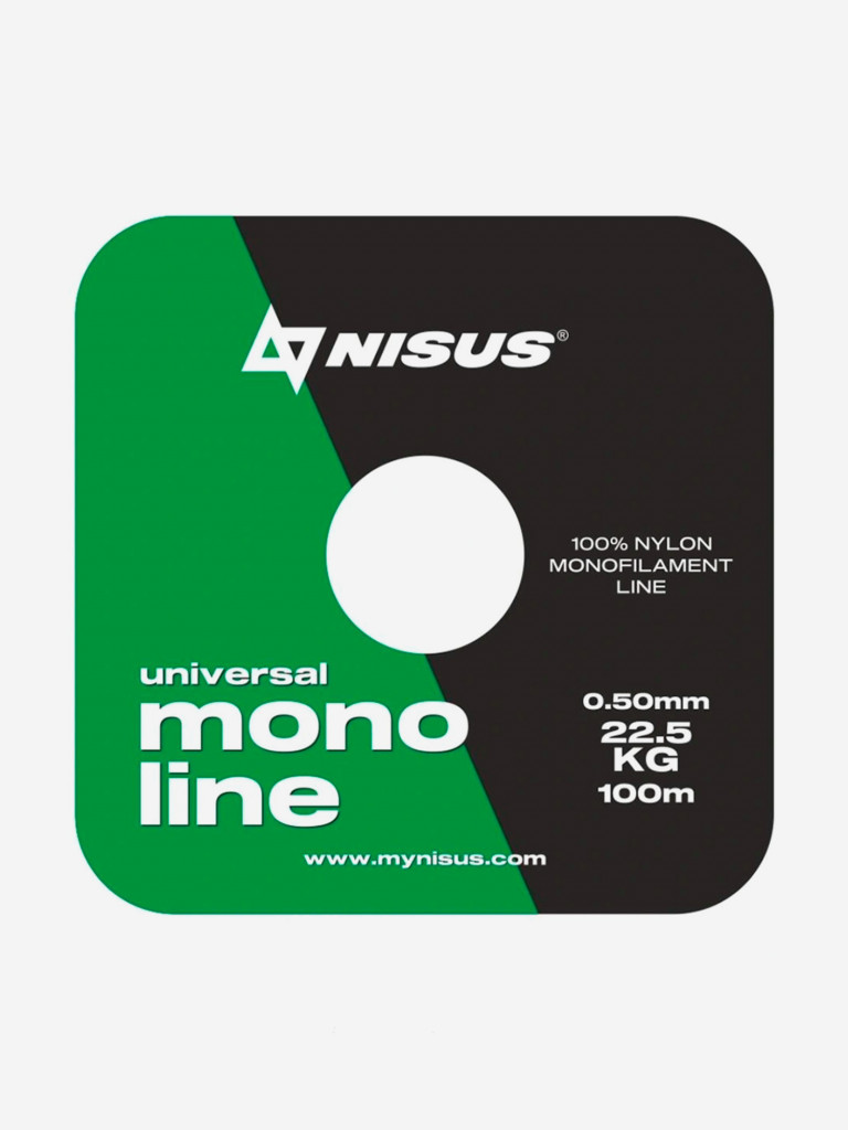 Леска для рыбалки Nisus MONOLINE Nylon 0,50мм, 100м, 22,5кг, зеленый