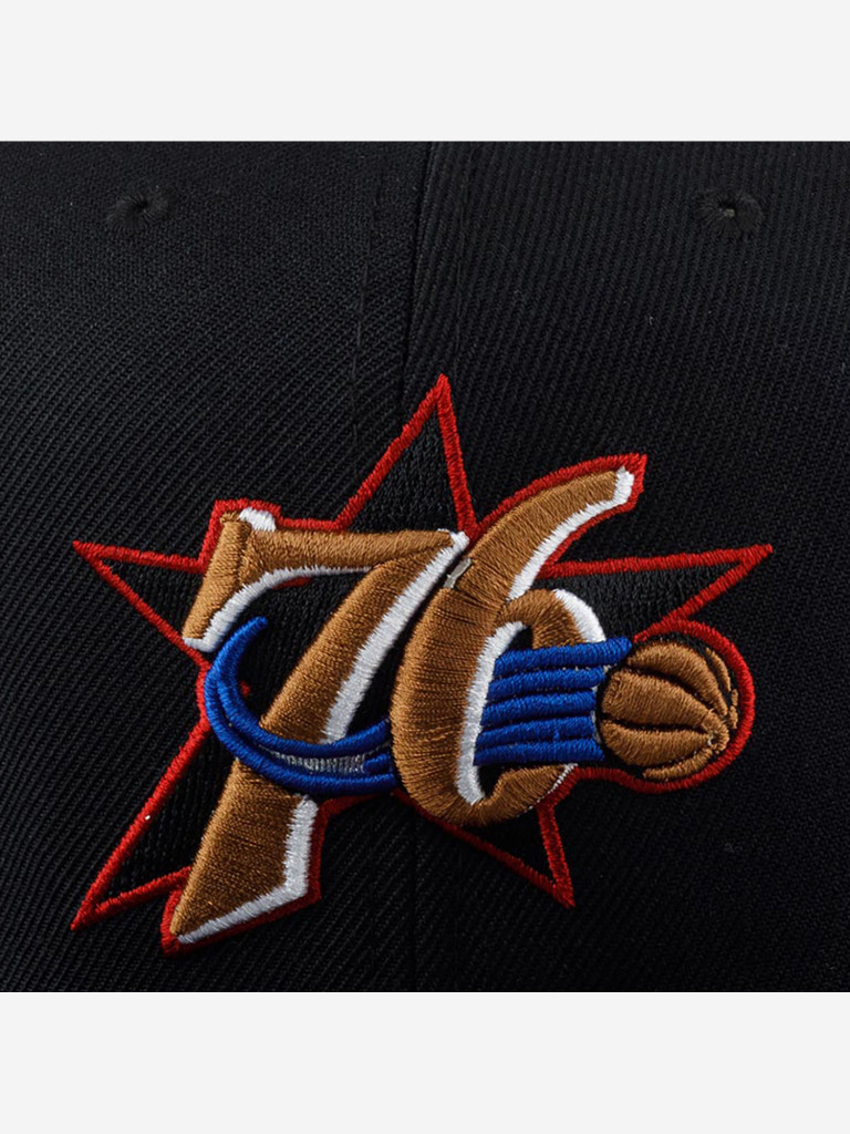 Бейсболка с прямым козырьком MITCHELL NESS HHSS3258-P76YYPPPBLCK Philadelphia 76Ers NBA