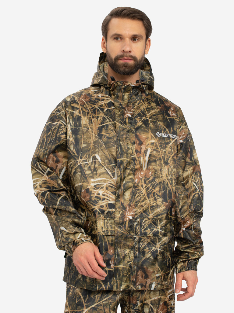 Костюм-дождевик мужской Huntsman ВВЗ Склон-2 для рыбалки и охоты, ткань таффета 3000 мм вод.ст.