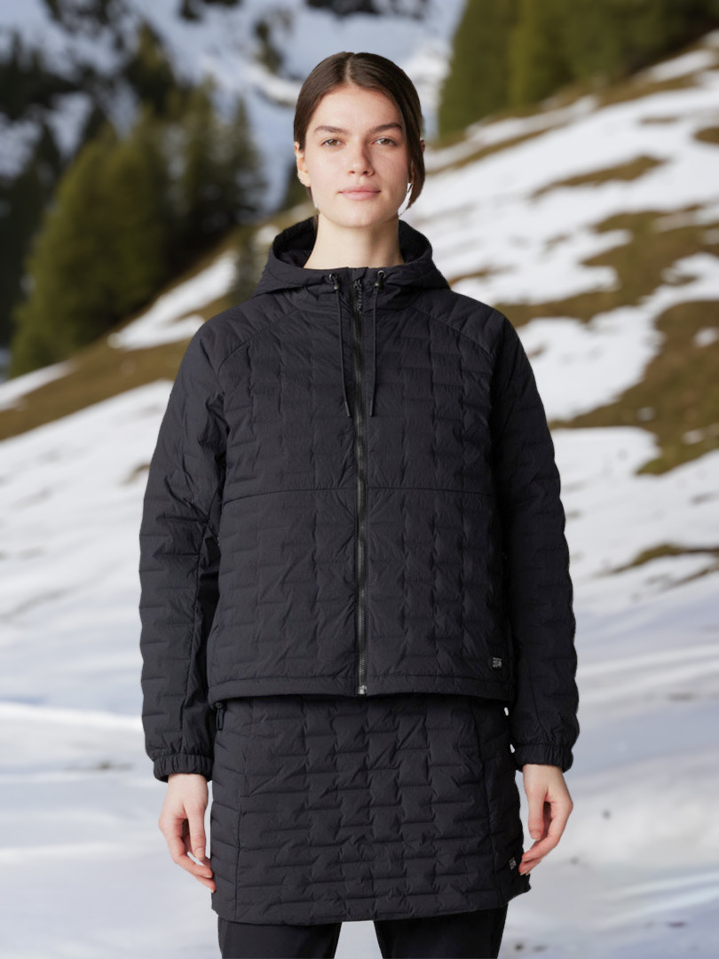 фото Пуховик женский mountain hardwear stretchdown, черный