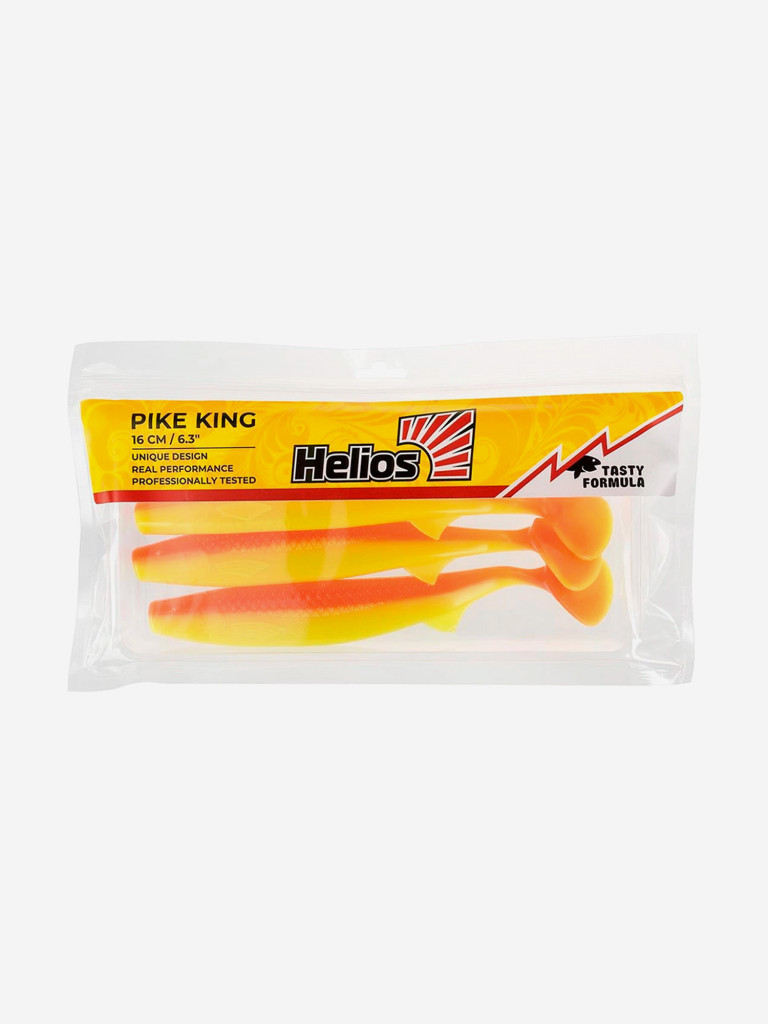 Мягкая приманка Helios Pike King, 6,3'' / 16 см, Orange & Yellow, 3 шт (HS-37-015)