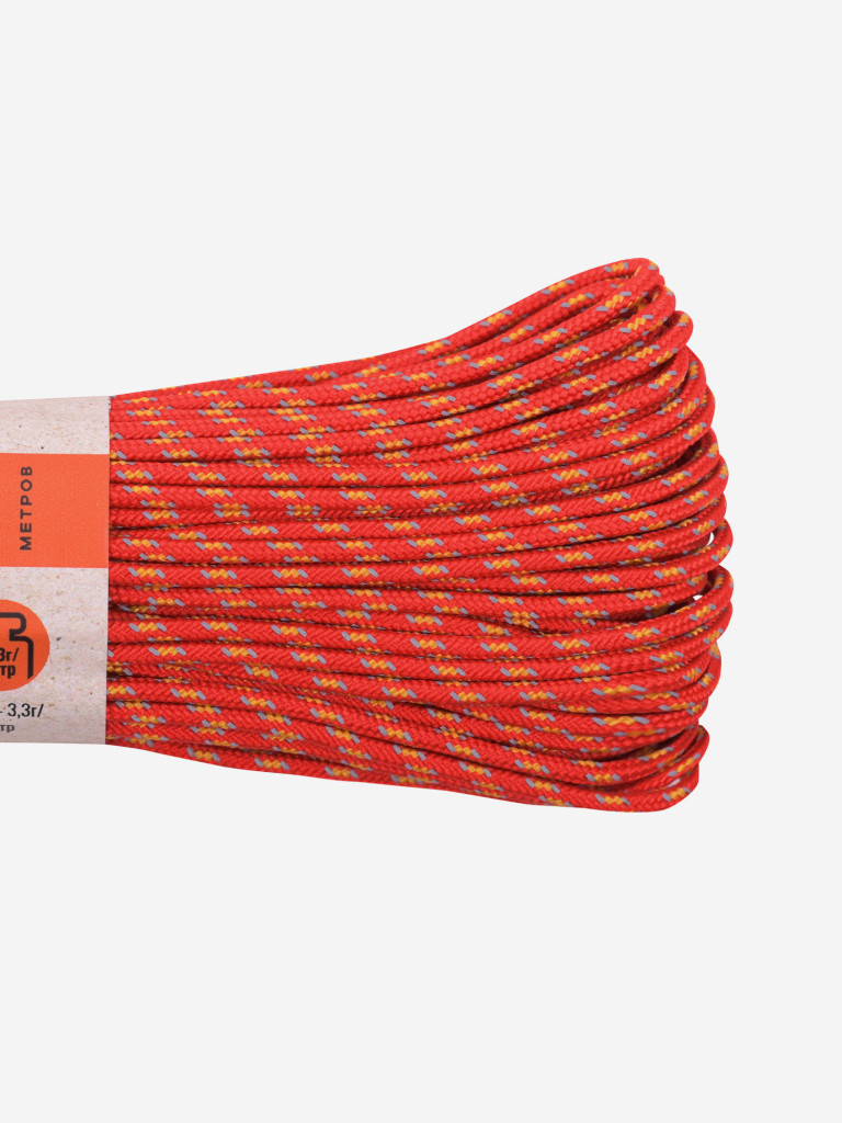 Паракорд 275 T-Gear x CORD nylon 30м световозвращающий (Red'n'Stripes)