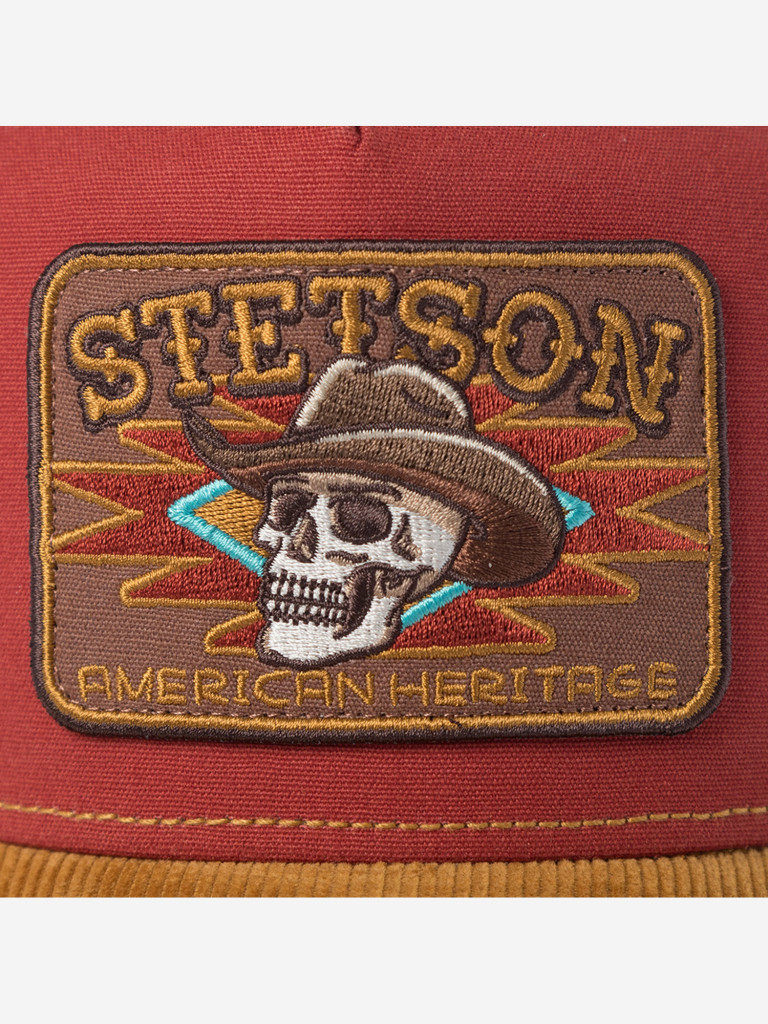 Бейсболка с сеточкой STETSON 7741106K TRUCKER CAP SKULL (красный)