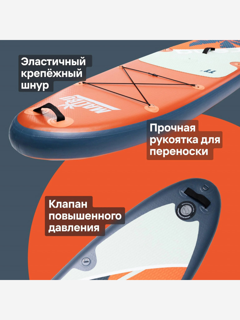 Надувная SUP-доска SIRENA MALIBU 11.0, 335*81*15см, двухслойная, с креплением для паруса и страховочным лишем