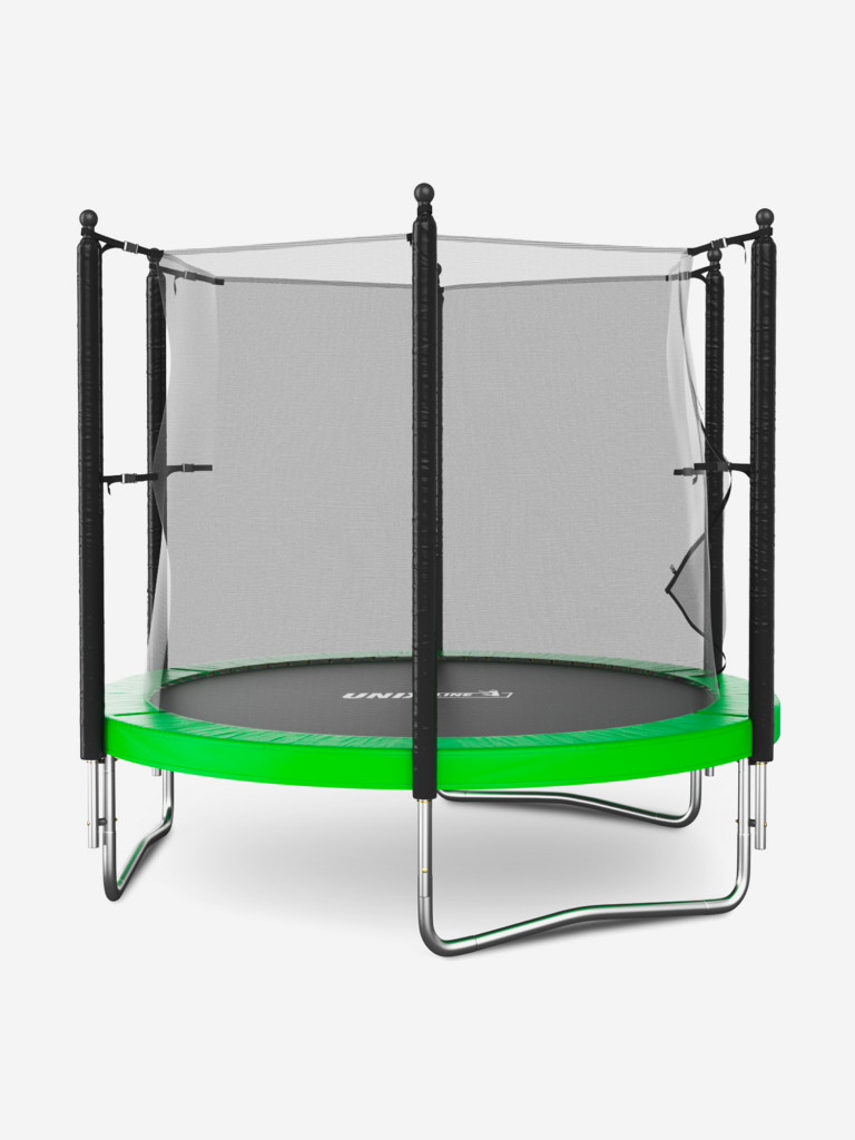 Батут каркасный UNIX Line Simple 8 ft Green с внутренней защитной сеткой, общий диаметр 244 см, до 140 кг