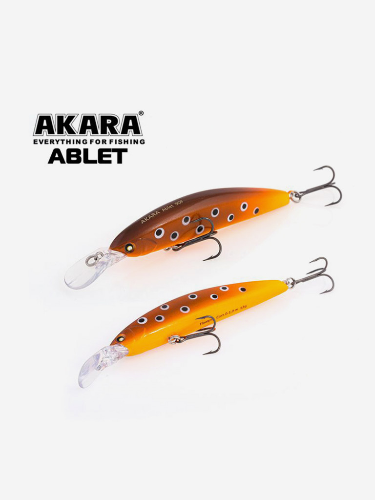 Воблер Akara Ablet 90F минноу плавающий на щуку, судака, окуня 12гр A180