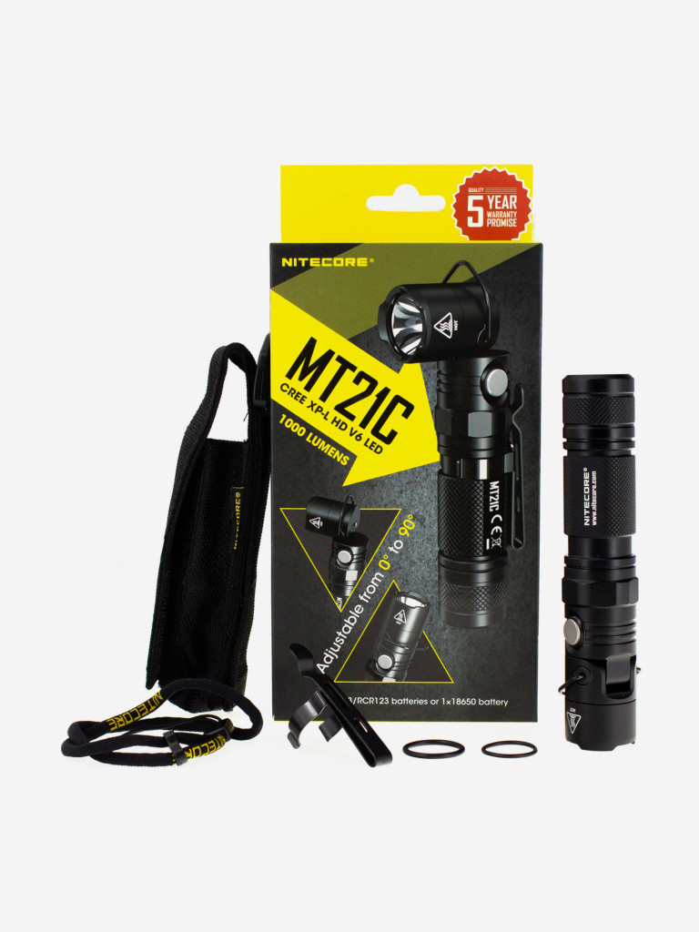 Повседневный фонарь EDC NITECORE MT21C CREE XP-L HD V6 1000Люмен 184м