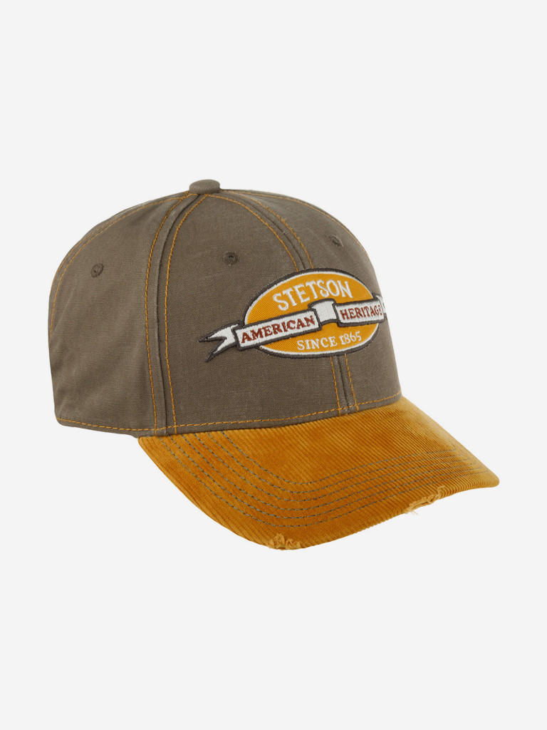 Бейсболка STETSON 7721169 BASEBALL CAP VINTAGE DISTRESSED (оливковый)