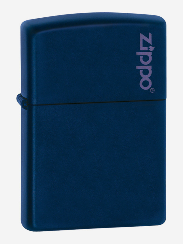 Зажигалка Zippo 239ZL Classic Navy Matte Logo, синяя матовая