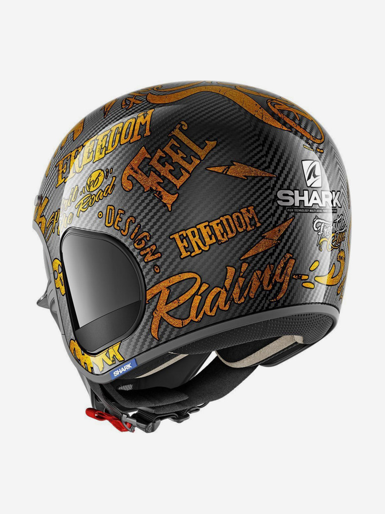 Мотошлем открытый SHARK S-DRAK CARB FREESTYLE CUP Carbon/Gold