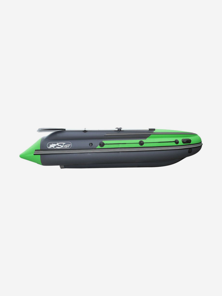 Лодка Reef Skat Triton (Риф Скат Тритон) 400 NDFi с интегрированным фальшбортом, тёмно-серая/ярко-зелёная