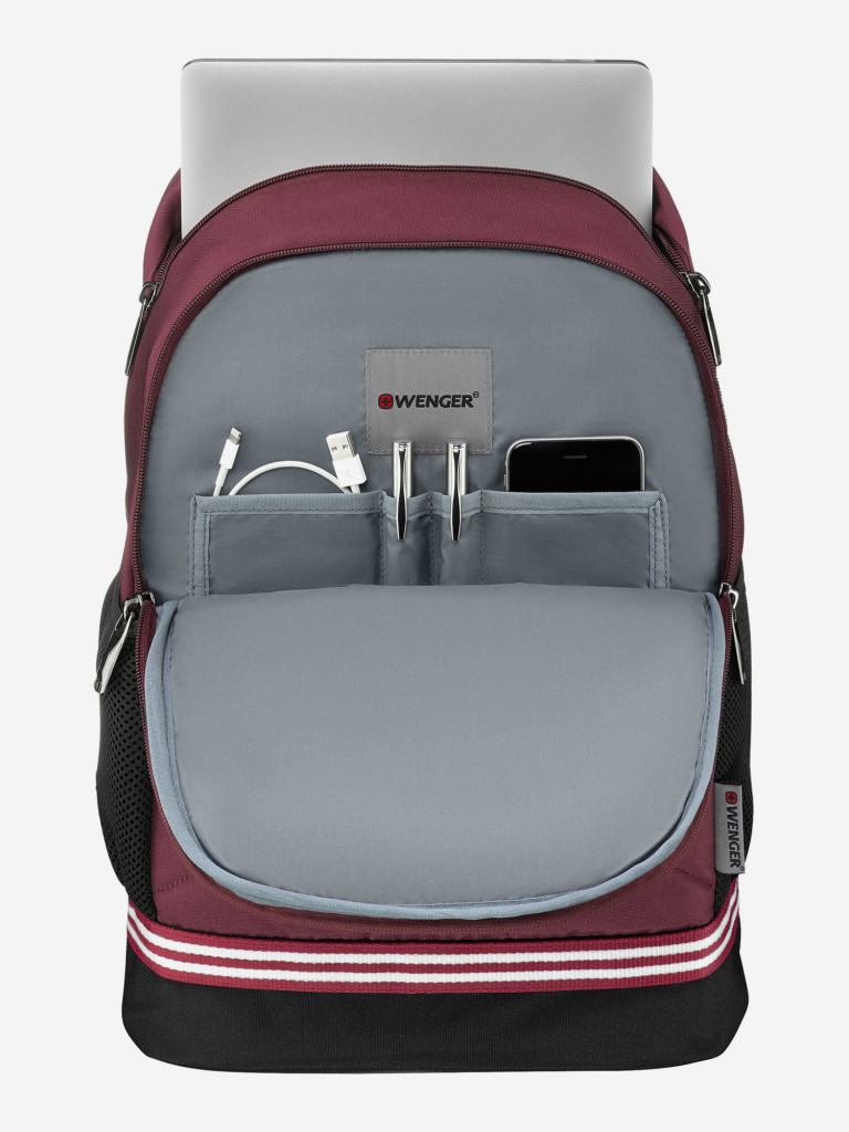 Рюкзак WENGER Collegiate Quadma 16”, красный, 100% полиэстер, 33х17х43 см, 22 л