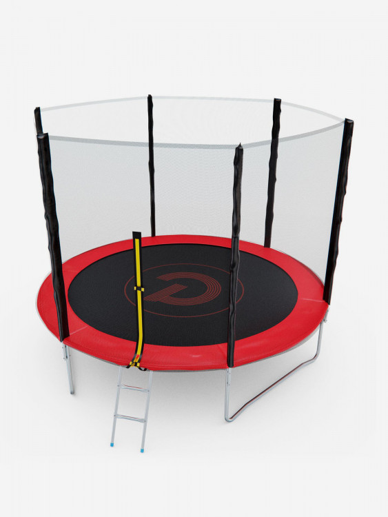 Батут с сеткой DFC PELPO 10ft с лестницей, RED