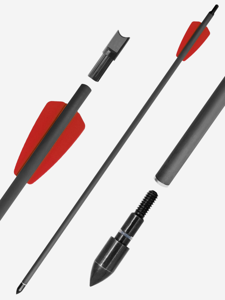 Стрела карбоновая 15" для арбалета Ek Cobra System R9 (6шт.)