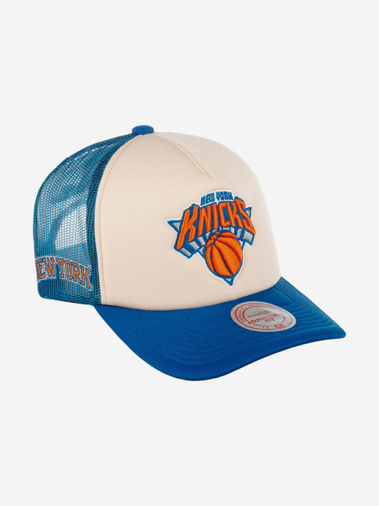 Бейсболка с сеточкой MITCHELL NESS 5HSSSH21334-NYKOFWH New York Knicks NBA (бежевый)